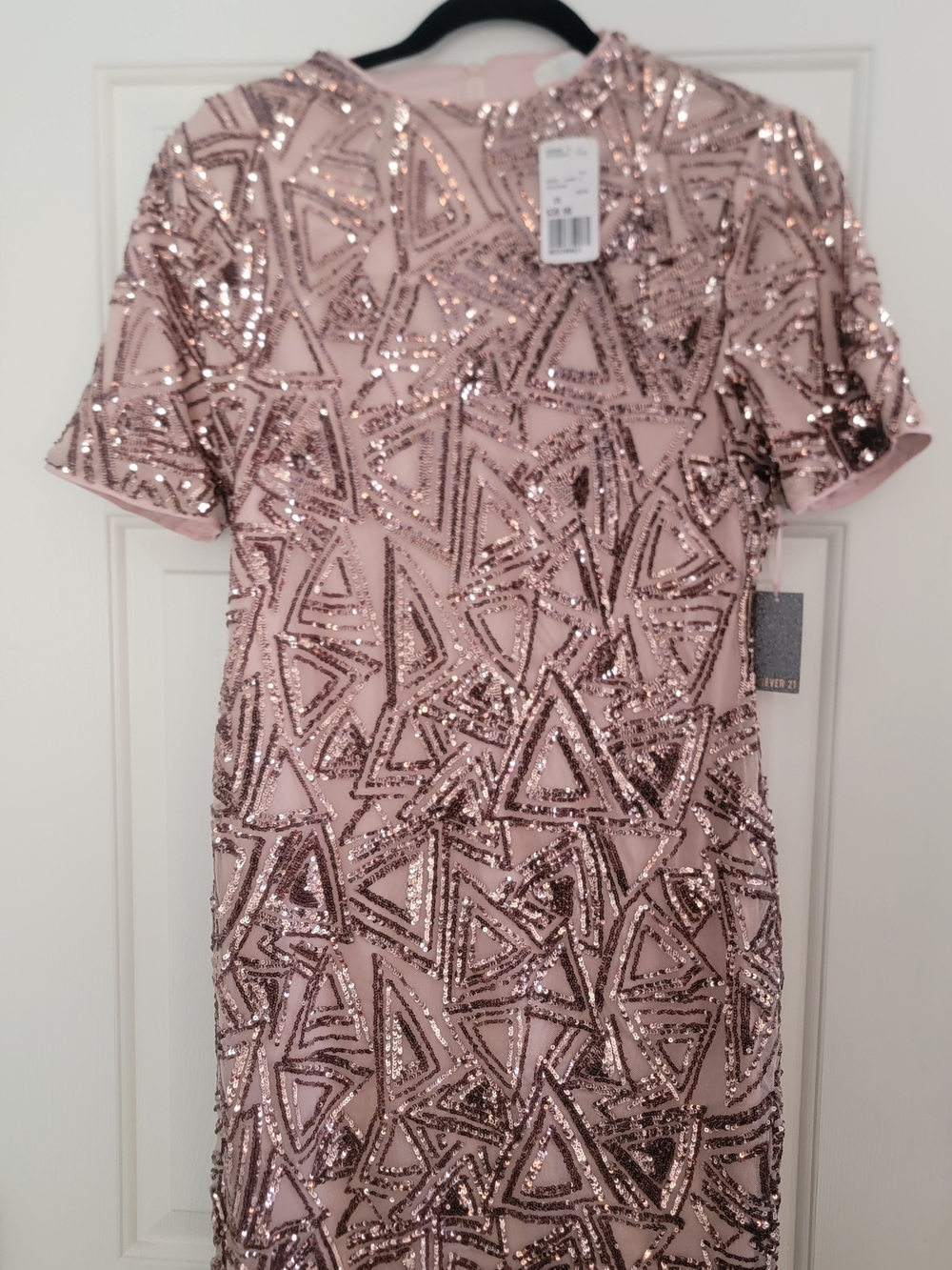 Forever 21 Rose Gold Sequin Mini Dress